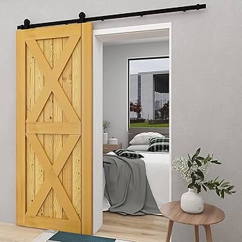 Amazon.co.jp: CCJH 6FT/1.83m レトロスチール引き戸 レール吊り